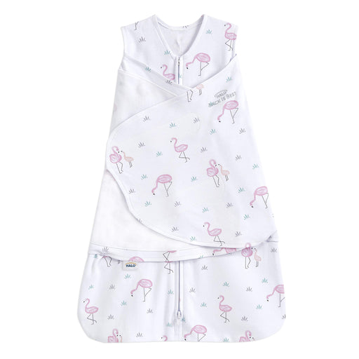 HALO - 100% Cotton Sleepsack Swaddle (TOG 1.5) | Flamingos - Girl - Small