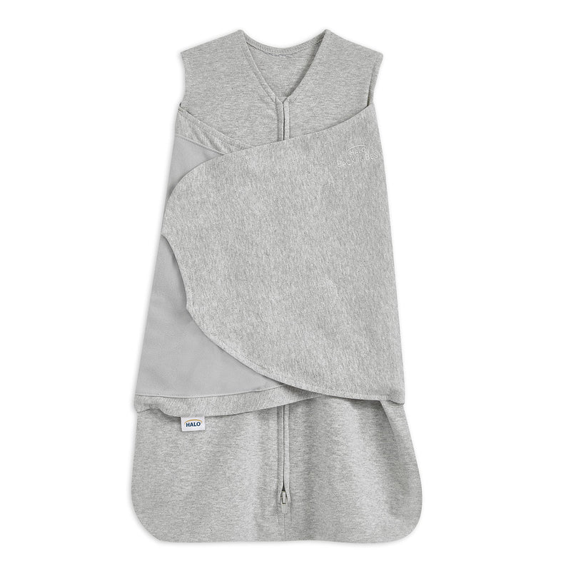 HALO - 100% Cotton Sleepsack Swaddle (TOG 1.5) | Heather Grey - Neutral - Small
