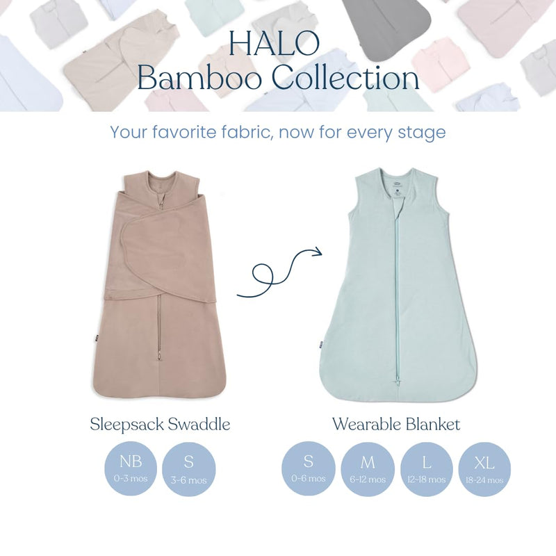HALO - Sleepsack Swaddle Super Soft Bamboo (3.0 TOG) Box | Oat - Neutral -born