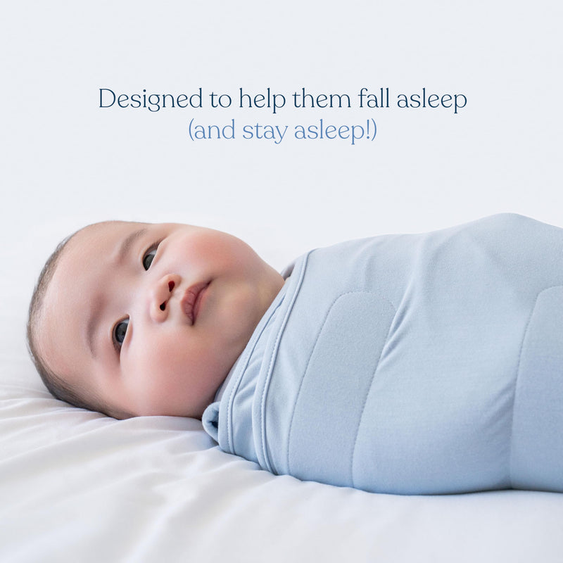 HALO - Sleepsack Swaddle Super Soft Bamboo (3.0 TOG) Box | Blue Fog - Boy - Small