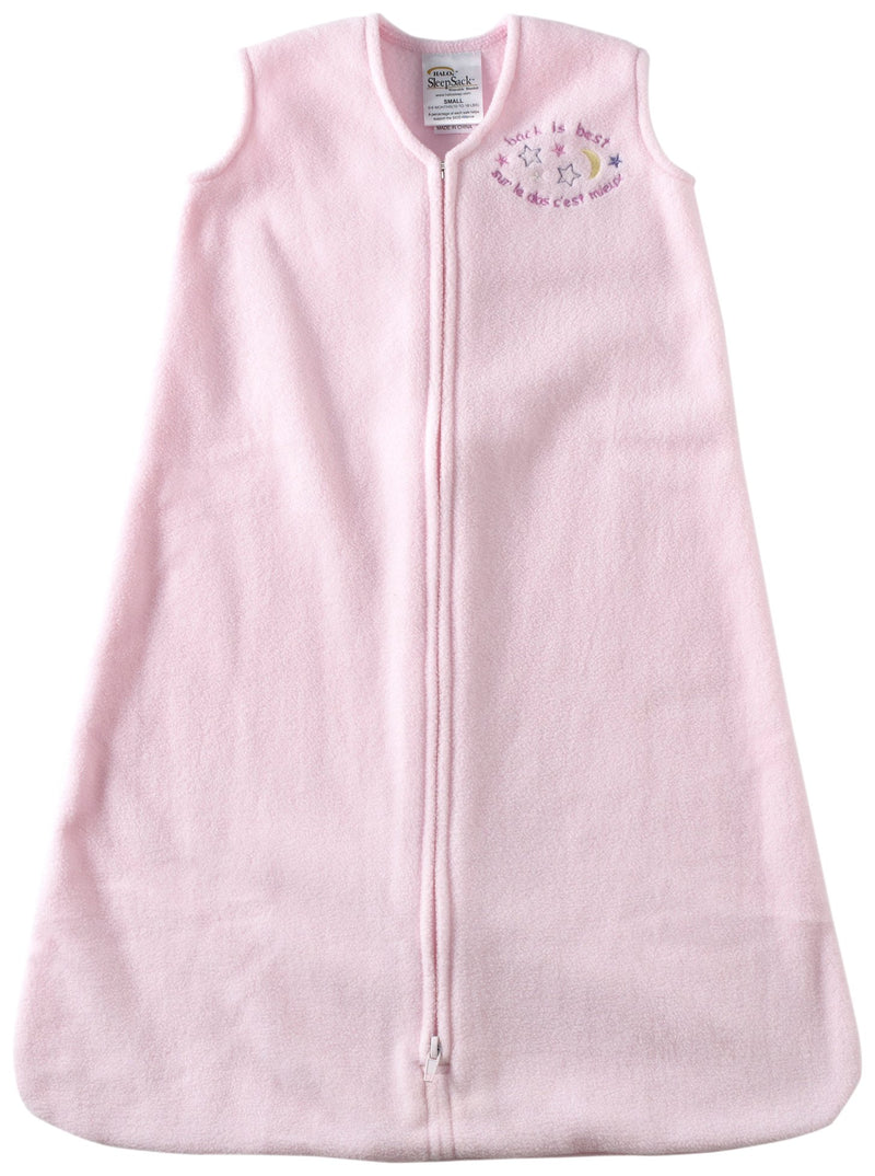 HALO - Micro Fleece Sleepsack Wearable Blanket (1.0 TOG) | Soft Pink - Girl - Small