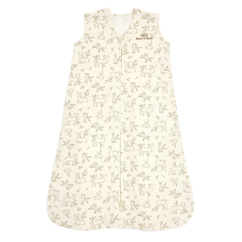 HALO - 100% Cotton Sleepsack Wearable Blanket (0.5 TOG) | Lullaby Forest - Neutral - Medium