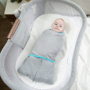 HALO - Sleepsack Swaddle Ideal Temp (1.5 TOG) | Heather Grey/Aqua - Neutral -born
