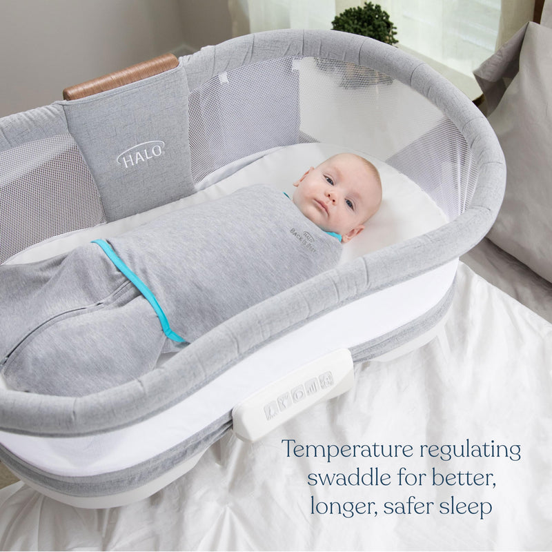 HALO - Sleepsack Swaddle Ideal Temp (1.5 TOG) | Oatmeal/Pink - Girl -born