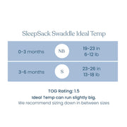 HALO - Sleepsack Swaddle Ideal Temp (1.5 TOG) | Oatmeal/Pink - Girl -born