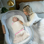 HALO - Sleepsack Swaddle Ideal Temp (1.5 TOG) | Oatmeal/Pink - Girl - Small