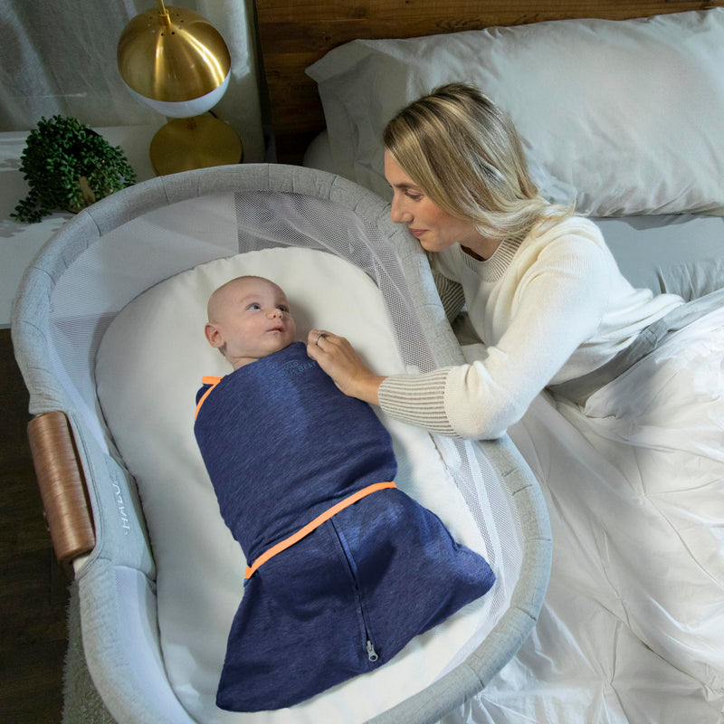 HALO - Sleepsack Swaddle Ideal Temp (1.5 TOG) | Navy/Orange - Boy - Small