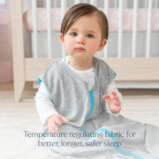 HALO - Sleepsack Wearable Blanket Ideal Temp (1.0 TOG) | Heather Grey/Aqua - Neutral - Medium