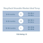 HALO - Sleepsack Wearable Blanket Ideal Temp (1.0 TOG) | Heather Grey/Aqua - Neutral - Medium