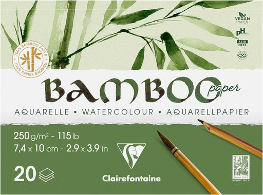 Clairefontaine - Glued drawing pad 20S Bamboo 250G 7.4X10Cm A7 L