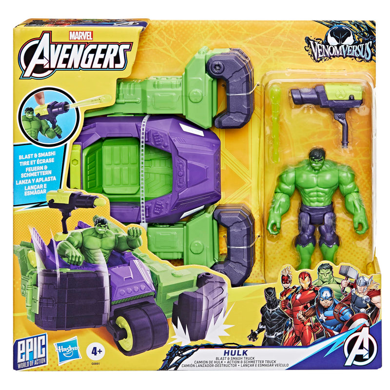 Hasbro - MARVEL - AVENGERS - 4" HULK BLAST N SMASH TRUCK