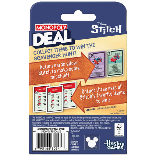 Hasbro - MONOPOLY DEAL STITCH - BIL