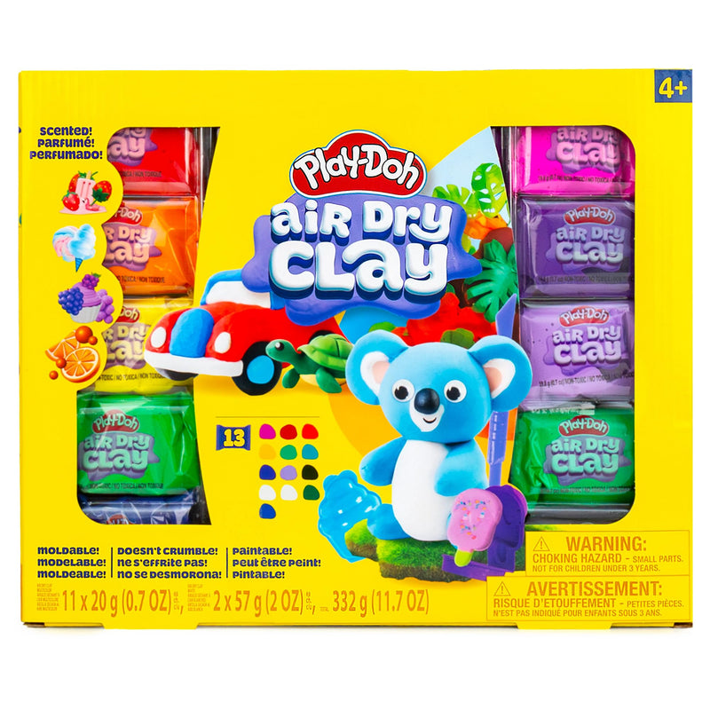 PLAY-DOH - AIR DRY CLAY - 13pc MULTI PACK