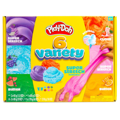PLAY-DOH - Multi Scented - SUPER STRETCH - 6pc VARIETY PACK