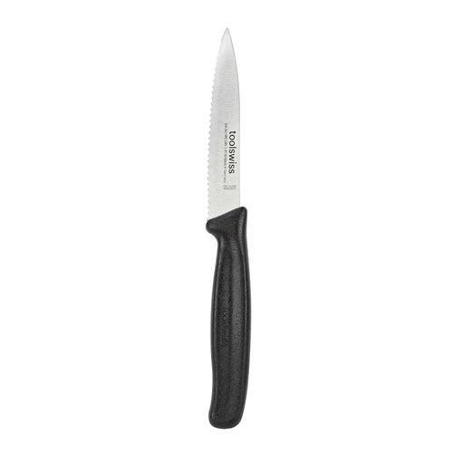 Tool Swiss - 4" SERRATED KNIFE-BLACK