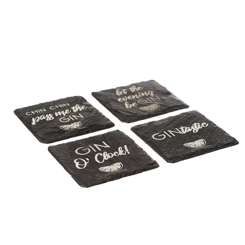 Selbrae House - Engraved Gin Slate Coasters s/4