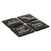 Selbrae House - Engraved Prosecco Slate Coasters s/4
