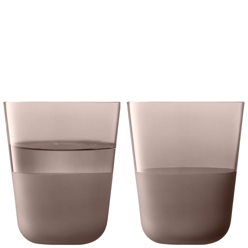 LSA - Arc Contrast Tumbler 380ml Earth x 2