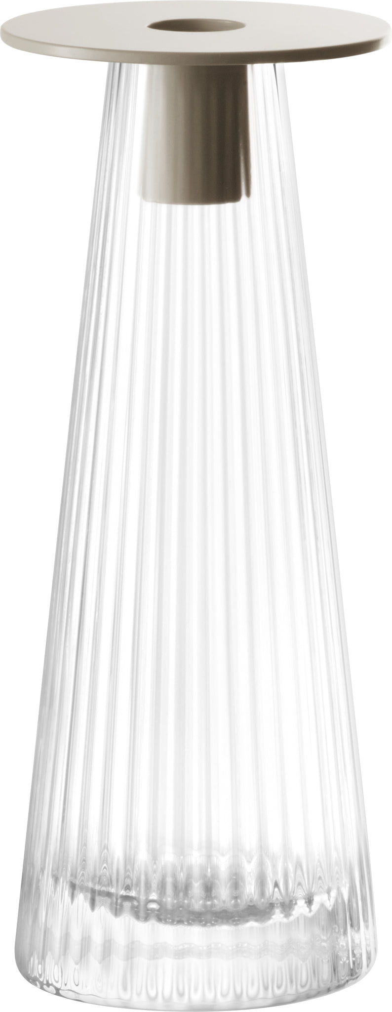 LSA - Beacon Candle Holder/Vase H22cm Clear/Concrete Grey