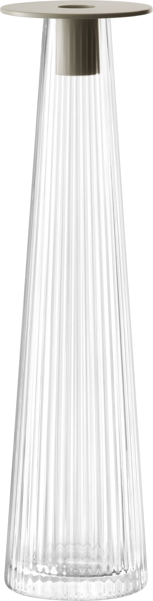 LSA - Beacon Candle Holder/Vase H34cm Clear/Concrete Grey