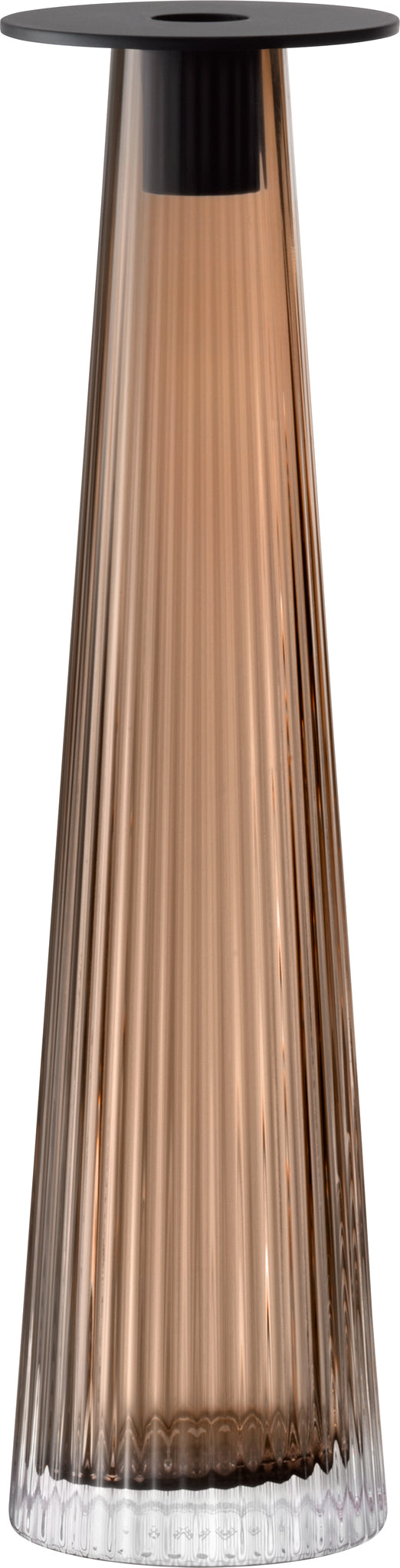 LSA - Beacon Candle Holder/Vase H34cm Taupe/Jet Black