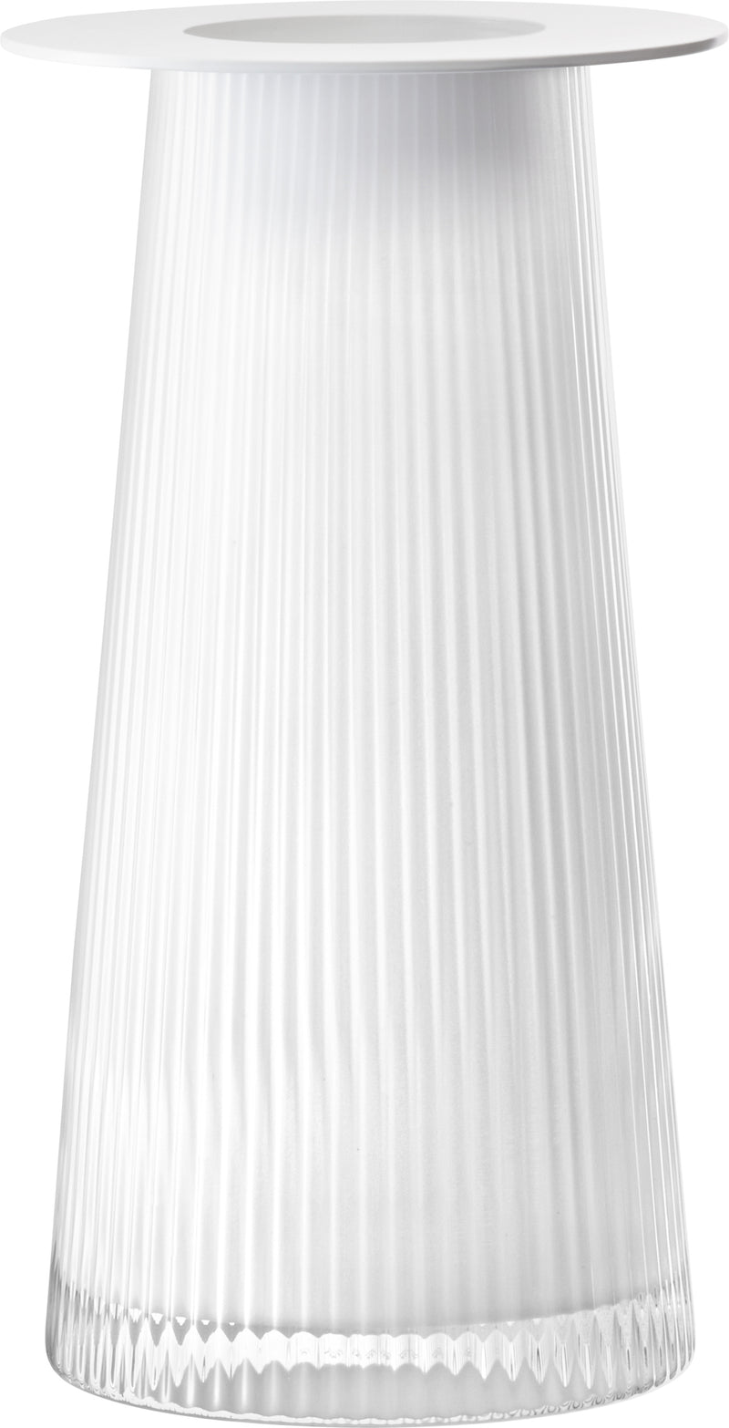 LSA - Beacon Lantern/Vase H30cm White/Chalk White