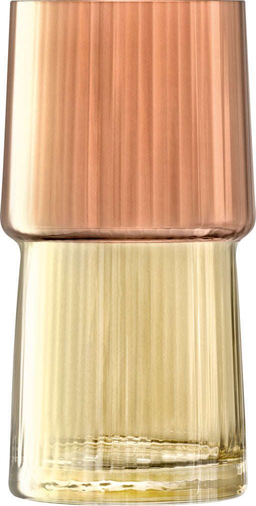 LSA - Gems Vase/Lantern H23cm Amber