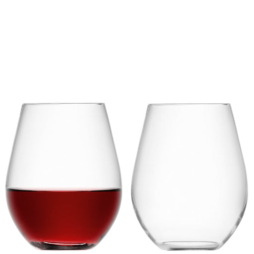 LSA - Wine Stemless Red Wine Glass 530ml Clear x 2