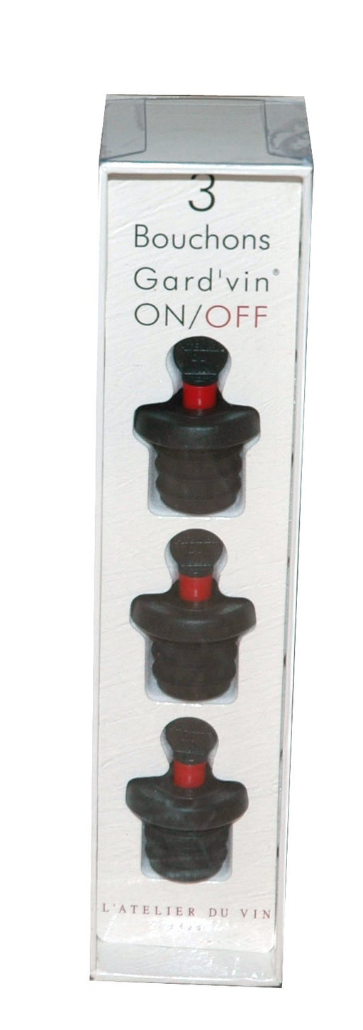 L'Atelier Du Vin - 3 bouchons ON/OFF - Wine Sealer