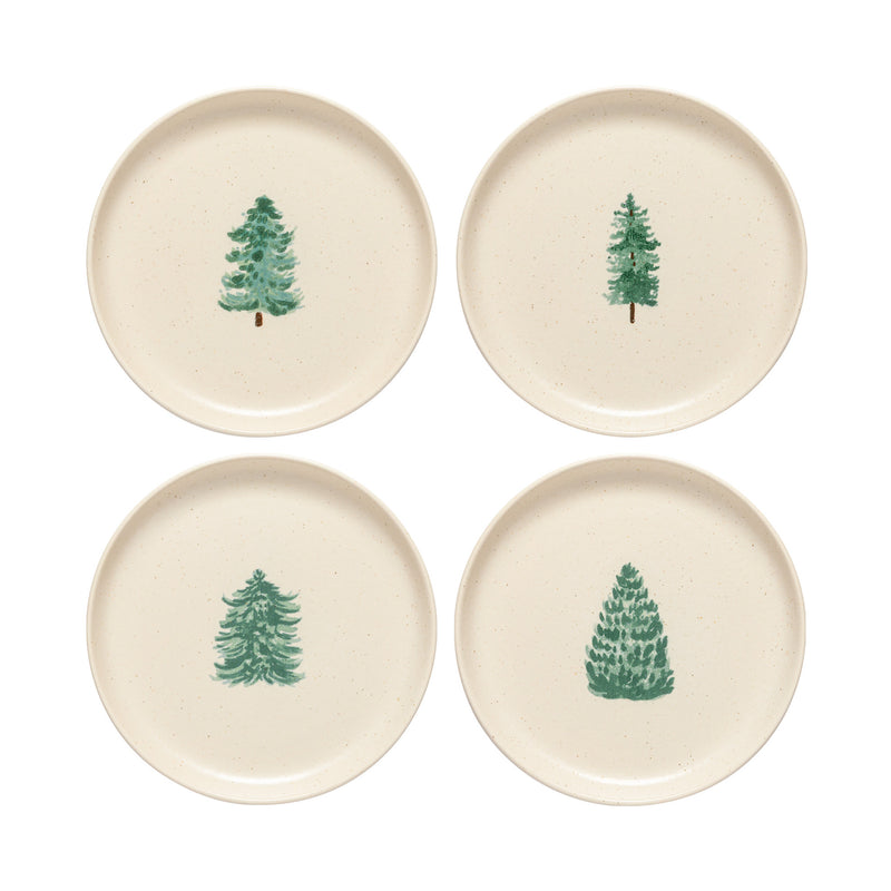 Casafina - Pacifica Christmas Tree Salad/Dessert plate x4