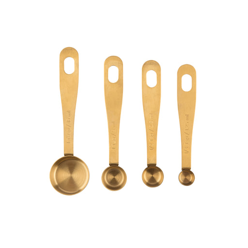 Captivate - Kitchen Pantry Brass Measure Spoons s/4