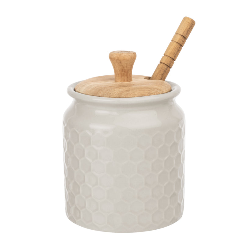Captivate - Kitchen Pantry Honey Pot & Dipper Grey