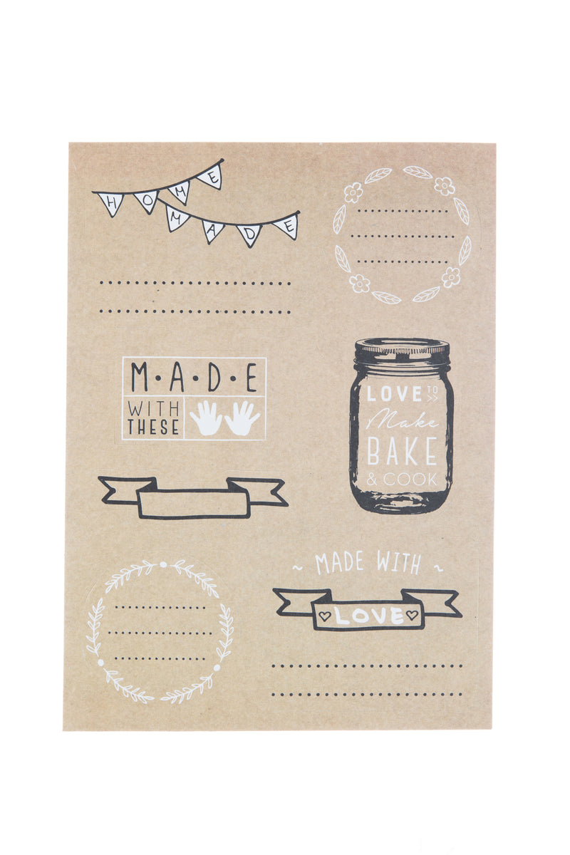 Captivate - Kitchen Pantry Label Set Kraft 28pc