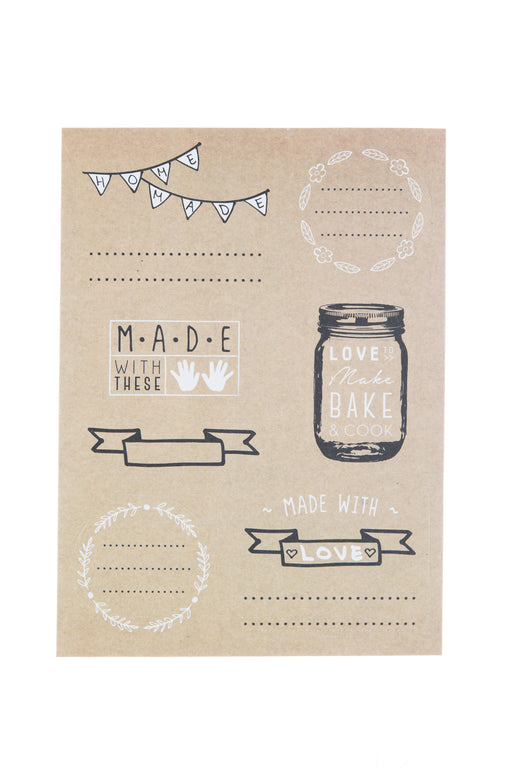 Captivate - Kitchen Pantry Label Set Kraft 28pc