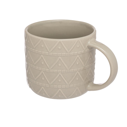 Captivate - Siip Embossed Mug Sage Triangles