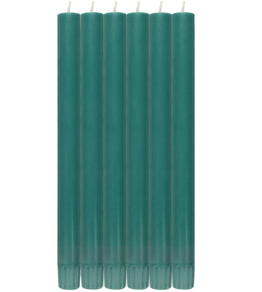 British Colour Standard - Solid Dinner Candle x6 Beryl Green