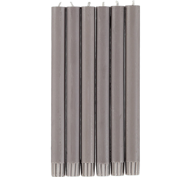 British Colour Standard - Solid Dinner Candle x6 Fawn