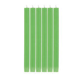 British Colour Standard - Solid Dinner Candle x6 Grass Green