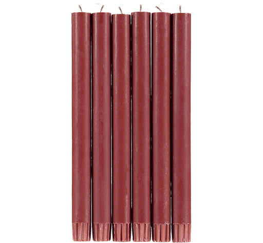 British Colour Standard - Solid Dinner Candle x6 Guardsman's Red