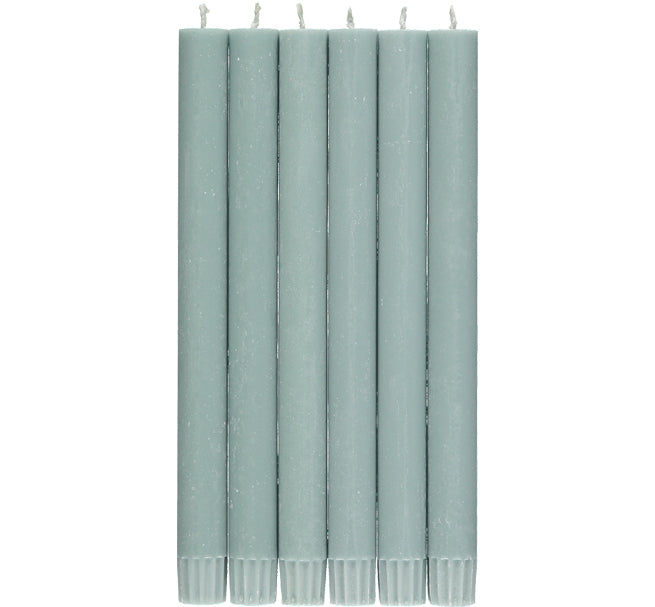 British Colour Standard - Solid Dinner Candle x6 Opaline