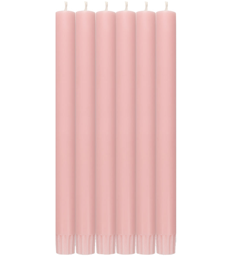 British Colour Standard - Solid Dinner Candle x6 Orchid Pink