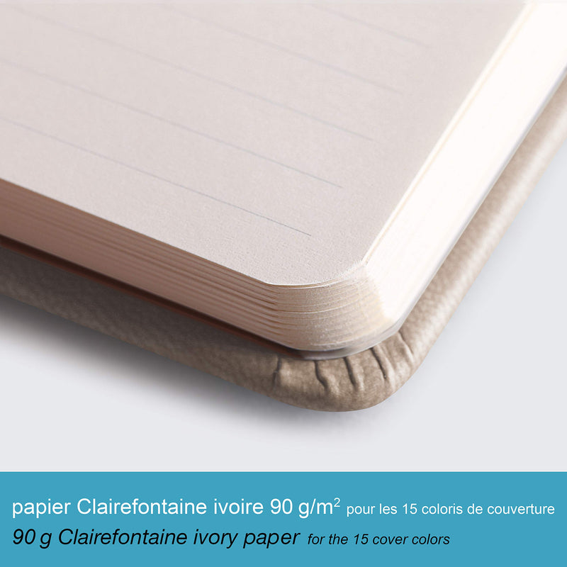 Clairefontaine - Hardcover notebook Lined A5 Turquoise 192 pages (5.8x8.3in)