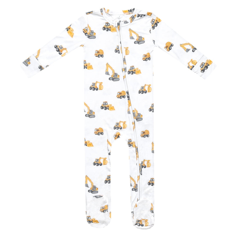 Copper Pearl - Dozer Bamboo Zip-up Footie Pajama (Newborn)