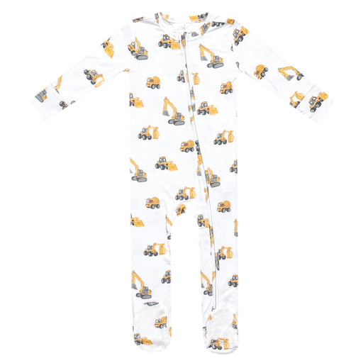 Copper Pearl - Dozer Bamboo Zip-up Footie Pajama (Newborn)
