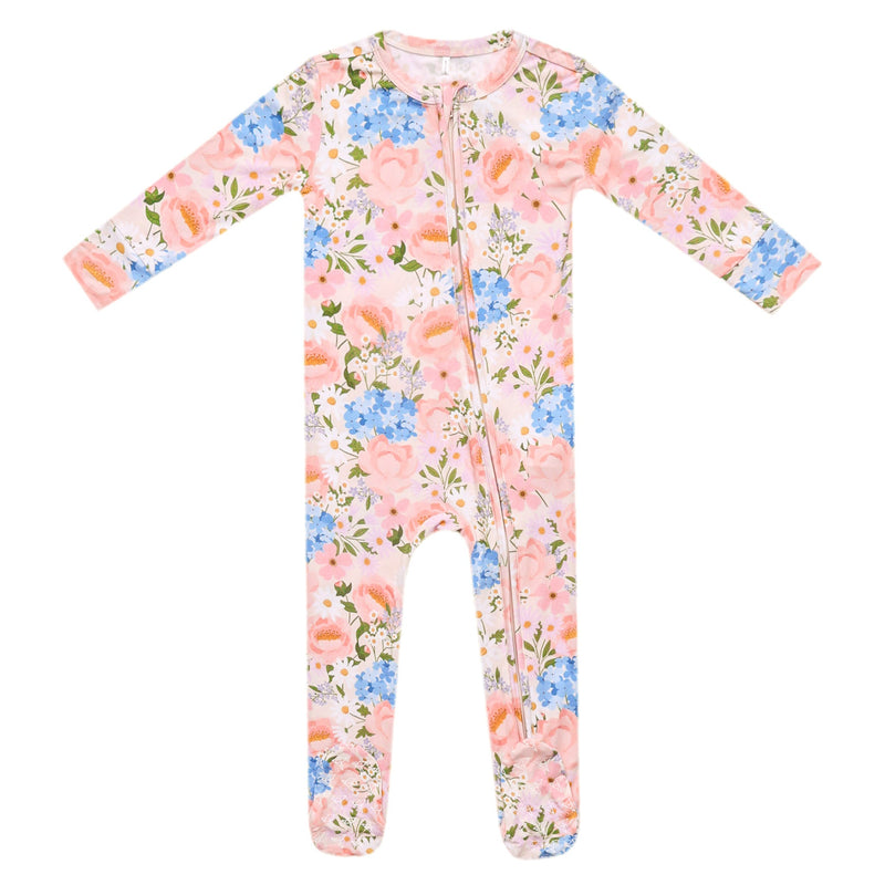 Copper Pearl - Penelope Bamboo Zip-up Footie Pajama (0-3 months)