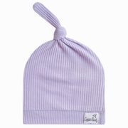 Copper Pearl - Periwinkle Ribbed Top Knot Hat
