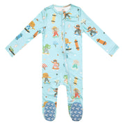 Copper Pearl - Tanner Zip-up Footie Pajama (0-3 months)
