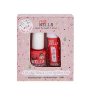 Miss Nella - Besties Duo - Lip Gloss Fairy Kiss + Peel Off Nail Polish | Pepack of 3