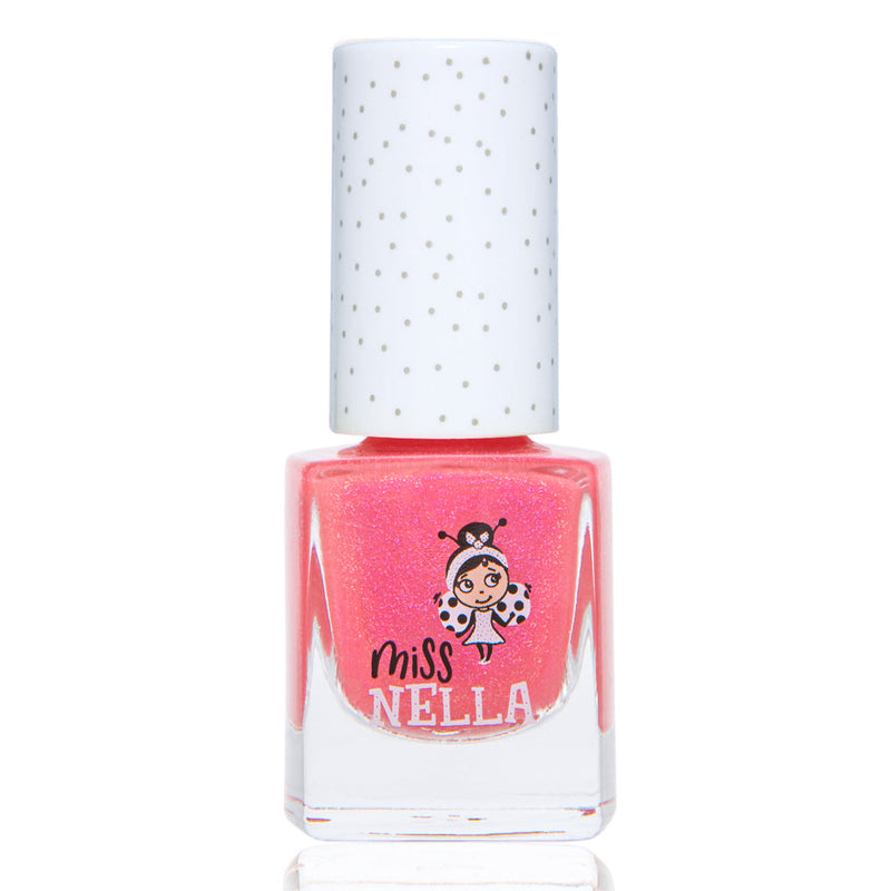 Miss Nella - Peel Off Nail Polish | Tickle Me Pink - Shimmery Pink- Prepack of 6