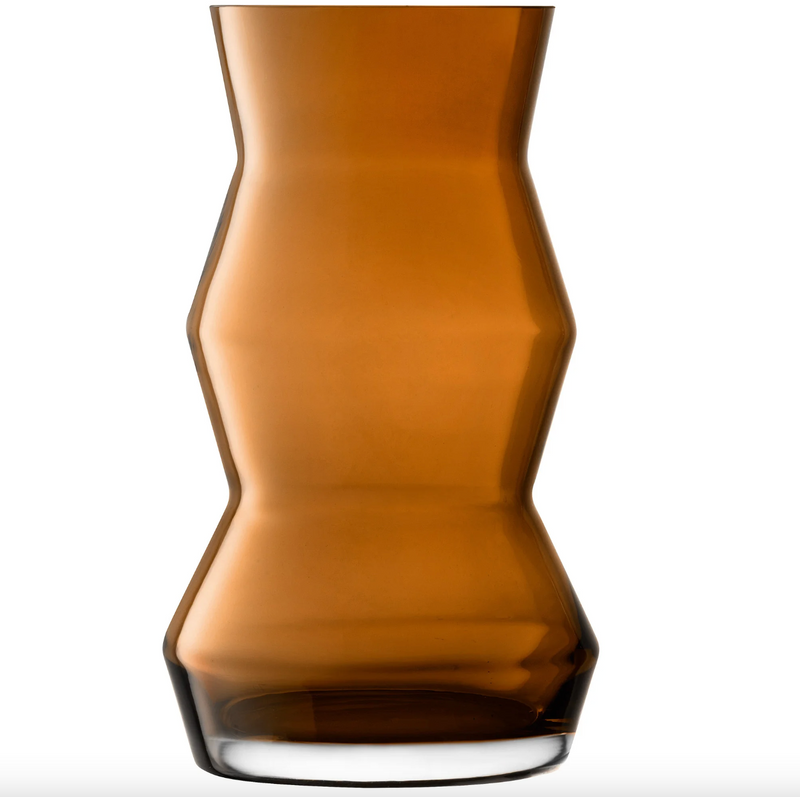 LSA - Sculpt Vase/Lantern H36cm Cognac
